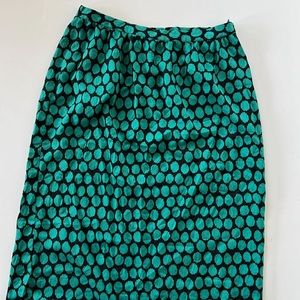 80s midi pencil skirt bold art pattern